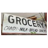 METAL GROCERY SIGN