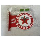 METAL TEXACO WALL SIGN DOUBLE SIDED