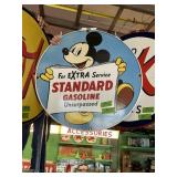 PORCELAIN STANDARD GASOLINE MICKEY MOUSE SIGN