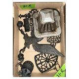 METAL VINTAGE TOASTER, METAL EGG TRIVETS