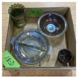 CARNIVAL GLASS LOT SEE DETAILS