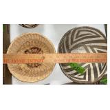 BASKET WITH COMPLETE CLAY POTTERY BOWL SEE DETAILS
