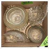 CLEAR GLASS BOWLS, VINTAGE