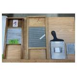 HAND WASH BOARDS, WOOD & METAL X4