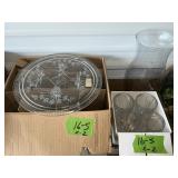INDIANA GLASS ï¿½DAISY DIANEï¿½ CAKE PLATE; CLEAR WINE