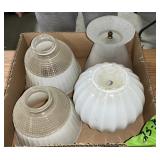 VINTAGE GLASS LAMP SHADES