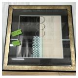 FRAMED ABSTRACT ART PIECE