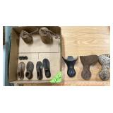 COBBLER'S SHOE FORMS, WEIGHTS, CAST IRON BATHTUB