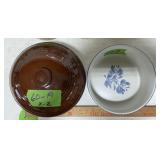 BROWN STONEWARE CASSEROLE DISH W LID, 3 PFALTZGRAS