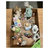 JAPAN MARKED PEOPLE FIGURINES & FLOWERS