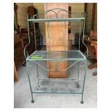 GREEN METAL BAKER'S RACK