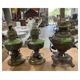 THE METEOR LAMP,2 ALADDIN BRASS OIL/KEROSENE LAMPS