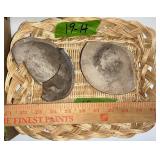 BASKET WITH PIECES OF CLAY POTTERY ï¿½ NATIVE AM.