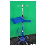 Blue Mobile Stand with 2 IV Hooks