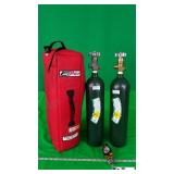 E Pax Lot of (2) Oxygen Tank with Carrying Bag