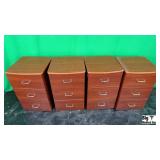 Stryker Lot of 4 Wooden Rolling Drawers