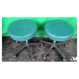 Lot of (2) Rolling Stools