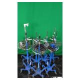 Lot of (7) Rolling Stands for Patient Monitors Lot of (7) Rolling Stands for Patient Monitors
