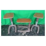 Stryker E2005 Lot of (3) Bed-Side Tables (Height A Stryker E2005 Lot of (3) Bed-Side Tables (Height A