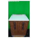 Wooden Multi-drawer Cabinet w/ Stainless Steel Bas