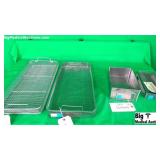 Aesculap JF222R Lot Of 4 Sterilization Trays Aesculap JF222R Lot Of 4 Sterilization Trays
