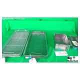 Aesculap JF222R Lot Of 4 Sterilization Trays