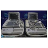 GE MAC 5500 Lot of 2 ECG Machines On Rolling Stand