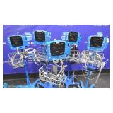 GE V100 Lotof 5 Dinamap Patient Monitors On Rollin