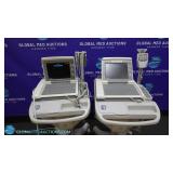 GE MAC 550 Lot of 2 ECG Machines On Rolling Carts(
