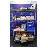 GE Rack of Various Medical Items (Rolling Rack Not