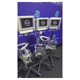 LT Planet 55 Lot of 3 Patient Monitors On Rolling