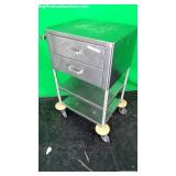 Stainless Steel Mobile Cart w/ 2 Drawers