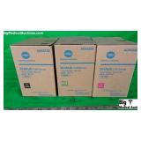 Konica Minolta Bizhub C35 Series Lot of 3 Toner Ca