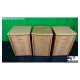 Stryker Lot of 3 Hospital Bedside Storage Cabinets