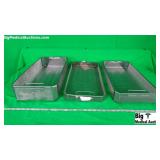 Case Medical Lot of 3 Sizes of Draining Trays Case Medical Lot of 3 Sizes of Draining Trays