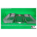 Case Medical Lot of 3 Sizes of Draining Trays