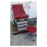 Ritter 104 Exam Table with Matching Rolling Stool