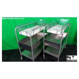 Lot of (2) Stainless Steel Bassinets Lot of (2) Stainless Steel Bassinets