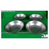 Lot of 4 Stainless Steel Bowls Lot of 4 Stainless Steel Bowls