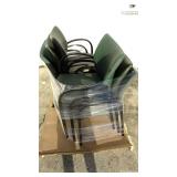 Lot of 6 Green Faux Leather Lobby Chairs Lot of 6 Green Faux Leather Lobby Chairs