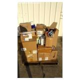 Pallet of Syringes, Bandaids, Sharps Containers, B