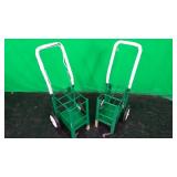 Lot of (2) 6-Cylinder Oxygen Tank Carts Lot of (2) 6-Cylinder Oxygen Tank Carts