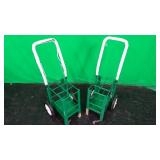 Lot of (2) 6-Cylinder Oxygen Tank Carts