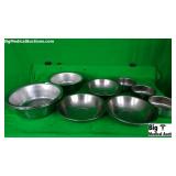 10 Mixed Stainless Steel Bowls