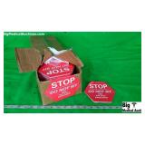 Lot of Stop Do Not Sit Bed Has Been Sanitized Stic Lot of Stop Do Not Sit Bed Has Been Sanitized Stic