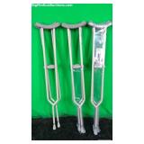 Lumex 3615A Lot of 3 Bariatric Pairs of Crutches (