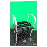 Lot of Rolling Cart for 6 Oxygen Tanks