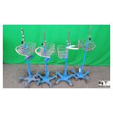 Dinamap  Lot of 4 Dinamap Rolling Carts with Baske