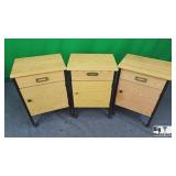 Lot of 3 Bedside Cabinets.