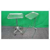 Lot of 2 Mayo Stands with Trays Lot of 2 Mayo Stands with Trays